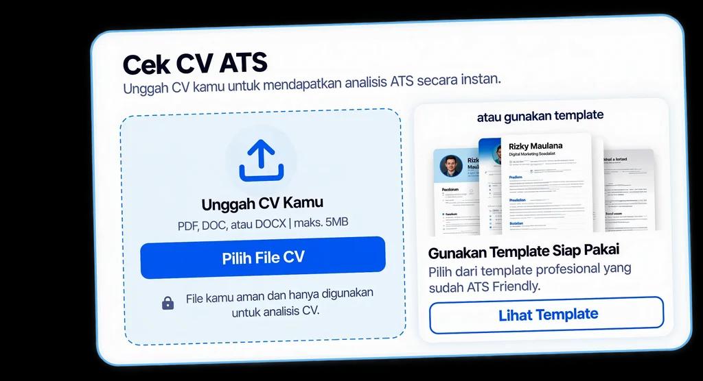 Unggah file CV kamu